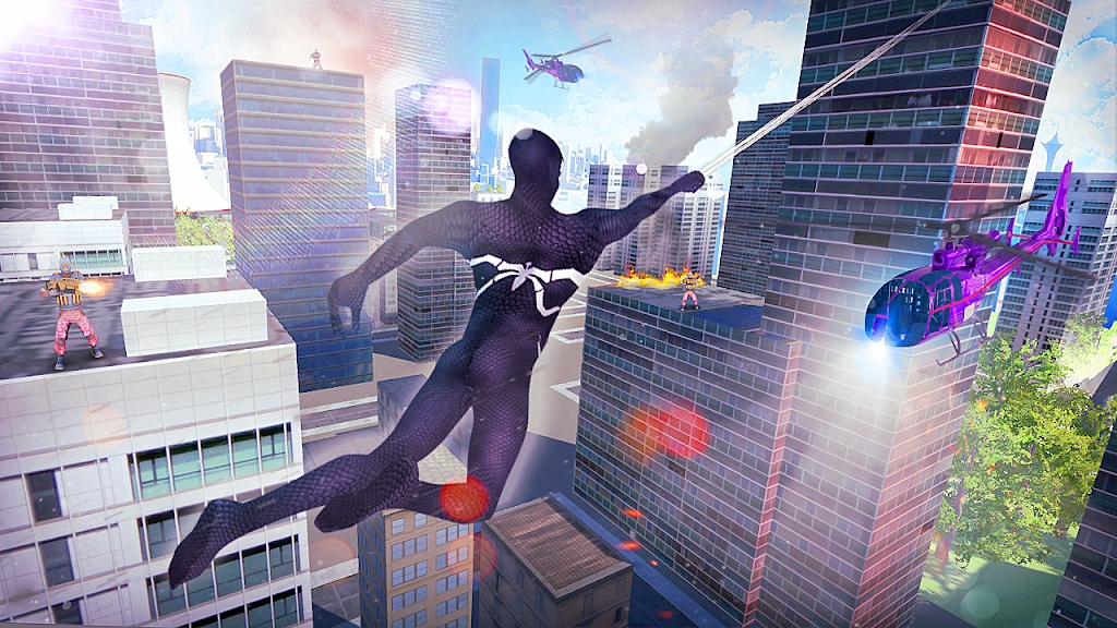 暗黑蜘蛛侠飞翔都市官方版Spider Superhero Fly Simulator截图1